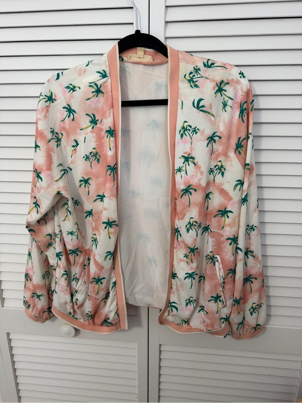 Current Air Peach Palm-Print Jacket